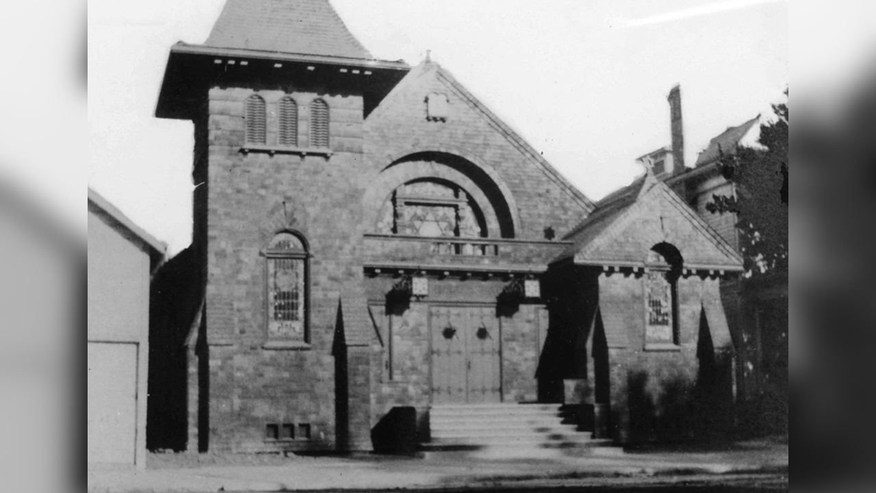 Temple Israel has occupied a variety of buildings over the years, including this one on Hunter Street, seen here in 1905. (Courtesy Western States Jewish History Association)