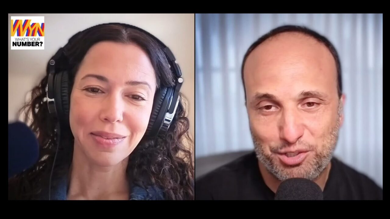 two podcast hosts