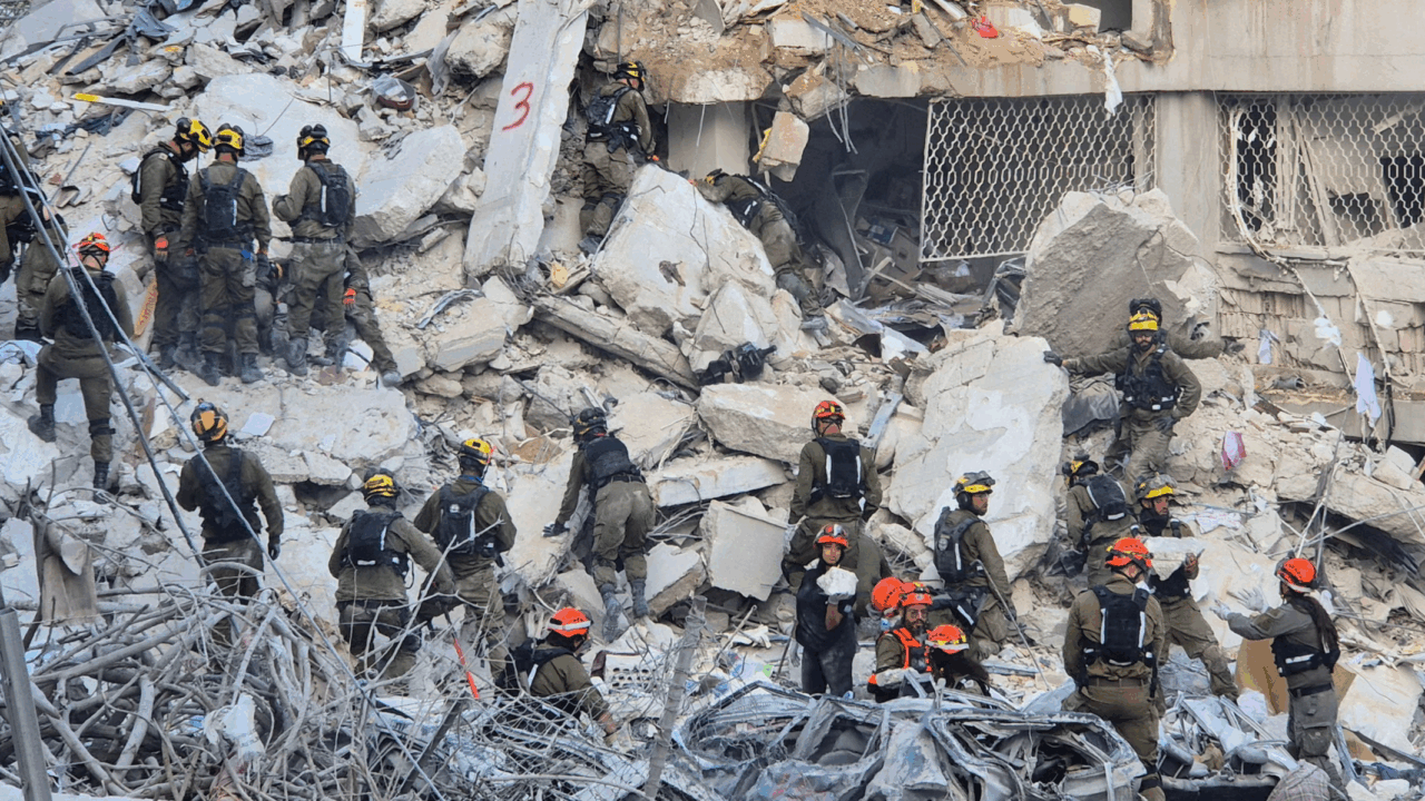 Aftermath of Iranian missile strike in Israel