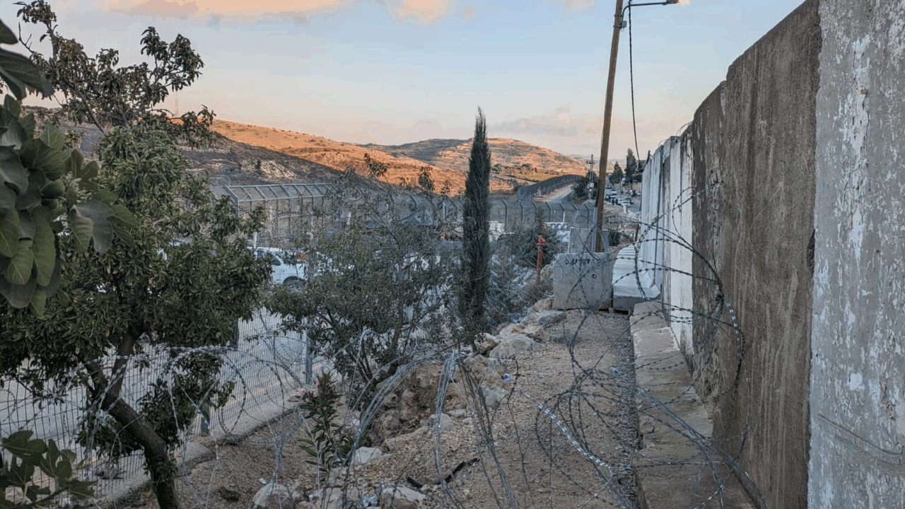 Broken fence in Druze town