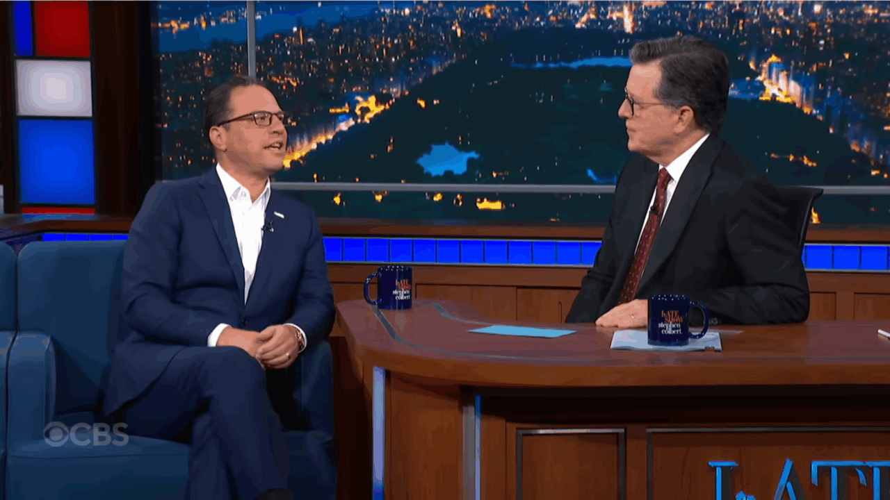 Josh Shapiro and Stephen Colbert