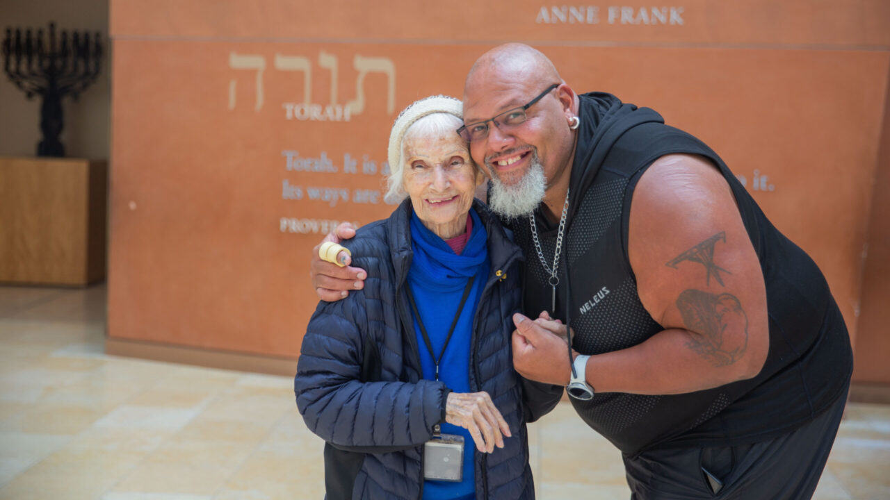 Miriam Ofer (left), with Renaldo Thompson