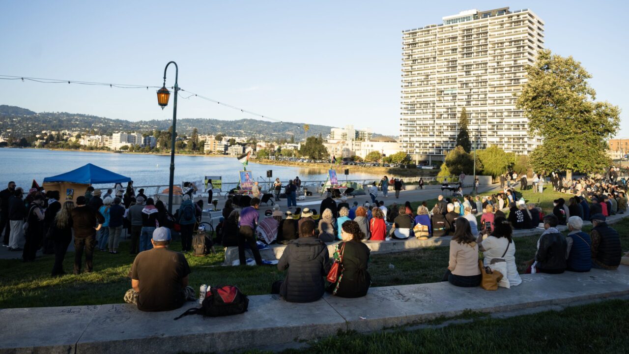 people at vigil