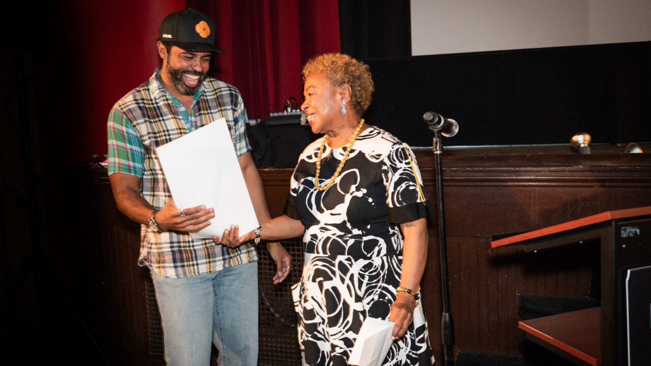 Daveed Diggs and Barbara Lee