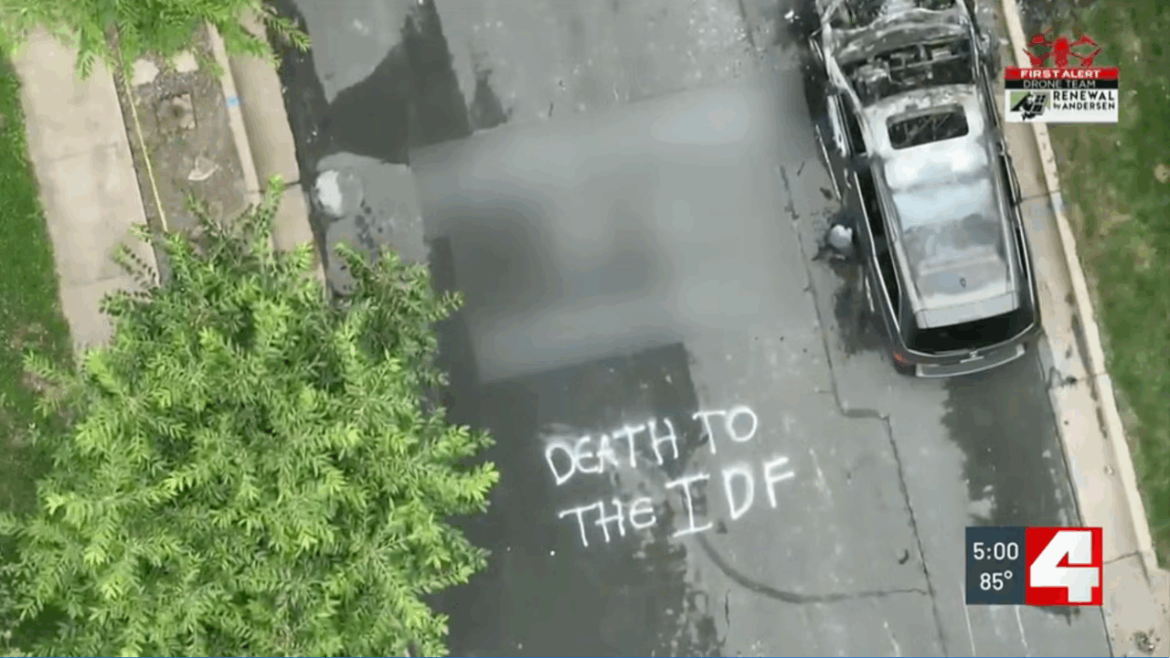 Graffiti reads 'Death to the IDF'