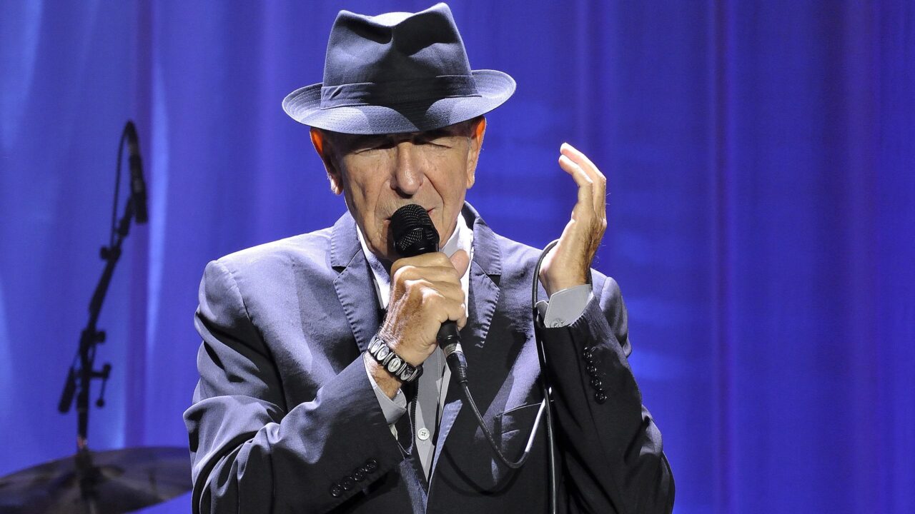 Leonard Cohen performs