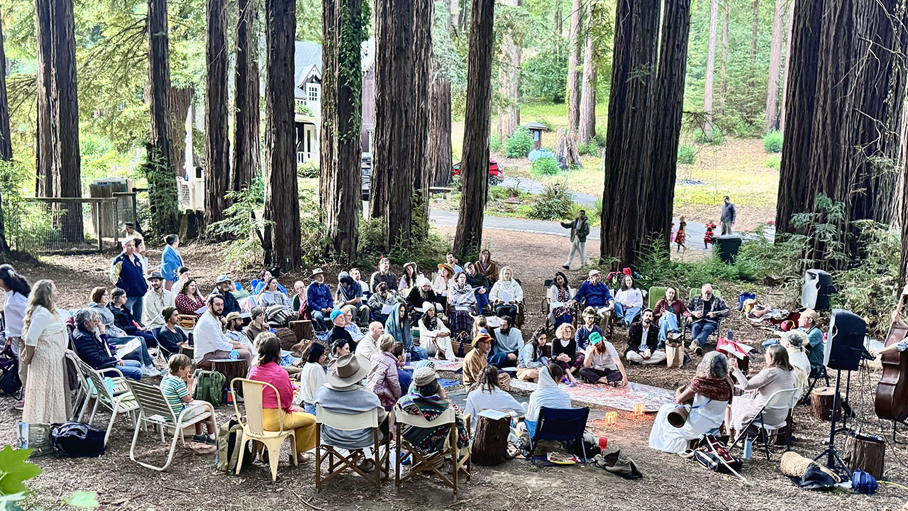 Makom Shalom — aka the Forest Synagogue of West Sonoma County — is the most recent addition to the local communities inspired by Earth-based Judaism and Jewish Renewal. (Courtesy Makom Shalom)