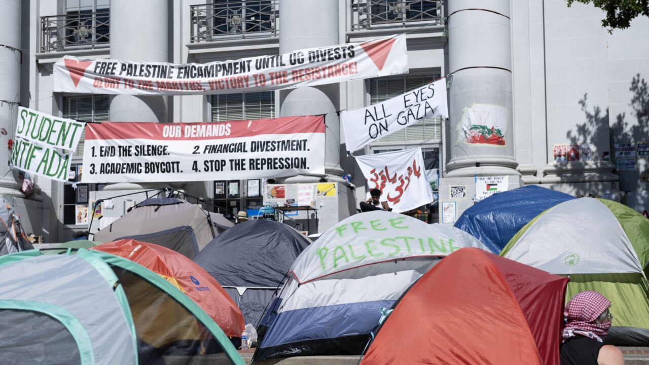Cal tent encampment in 2024