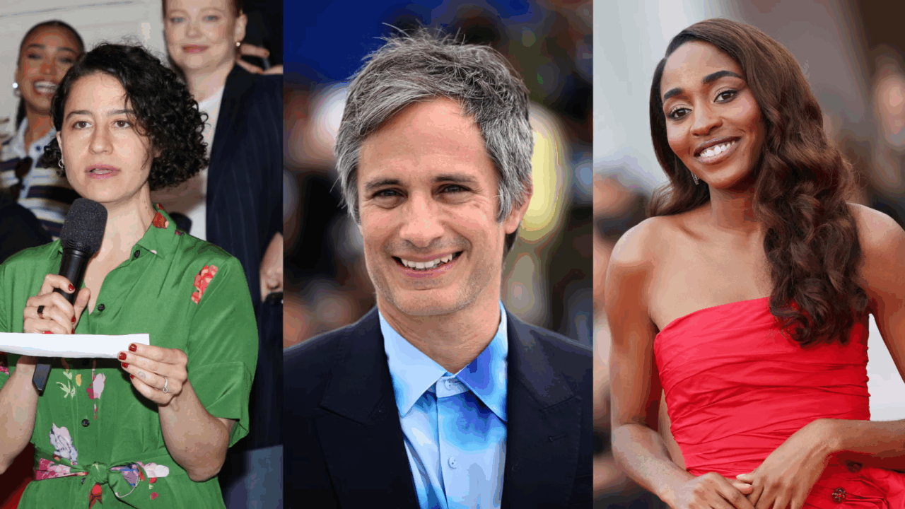(L-R) Ilana Glazer, Gael Garcia Bernal and Ayo Edebiri