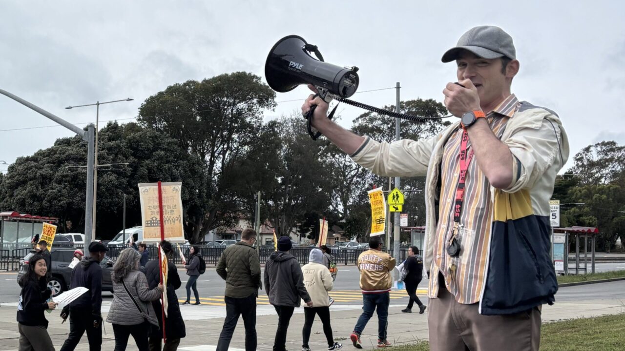 Lee Miller protests