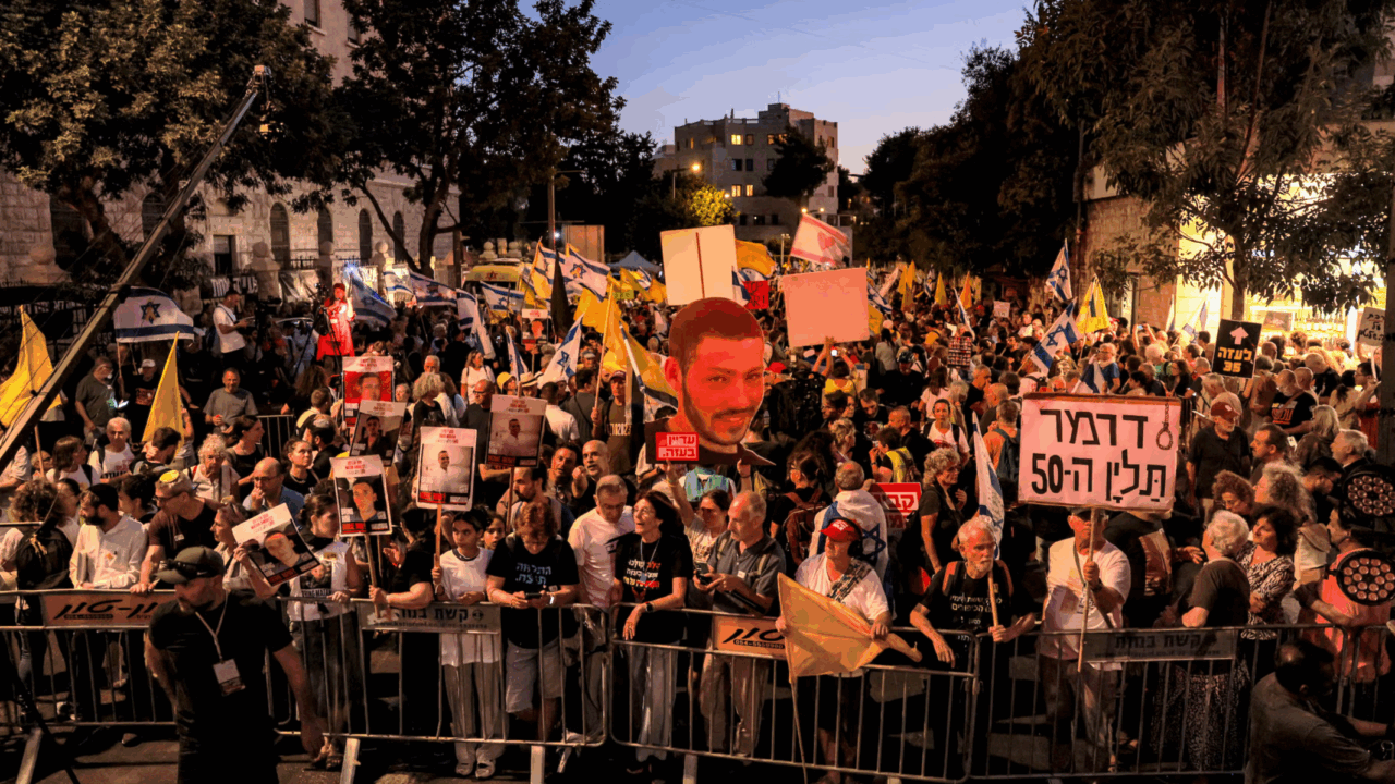 Protestors in Jerusalem