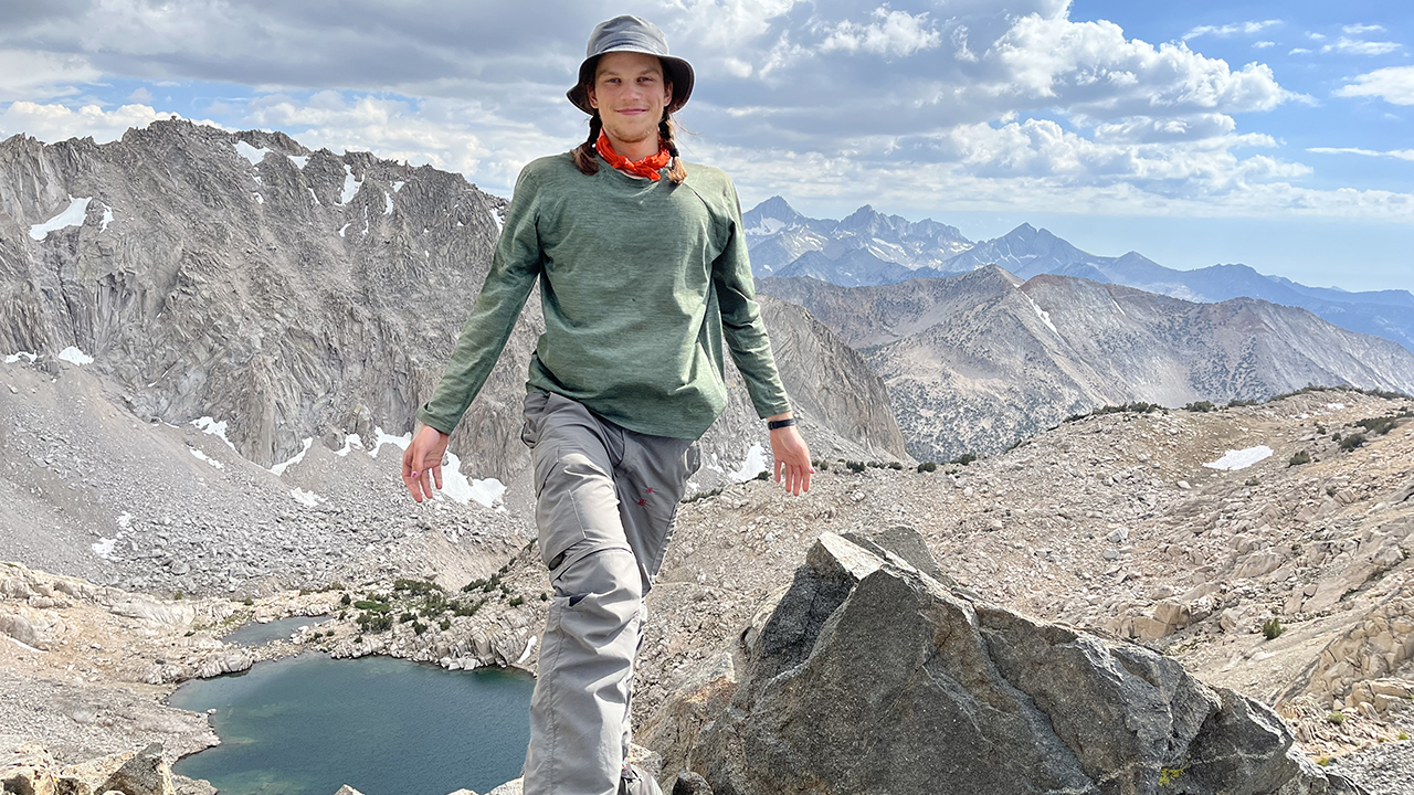 Arlo Blackman-McGrew, 18, is seen at Glen Pass in Kings Canyon National Park, about an hour’s drive east of Fresno, as they hiked around 500 miles alone on the Pacific Crest Trail this summer. (Courtesy)
