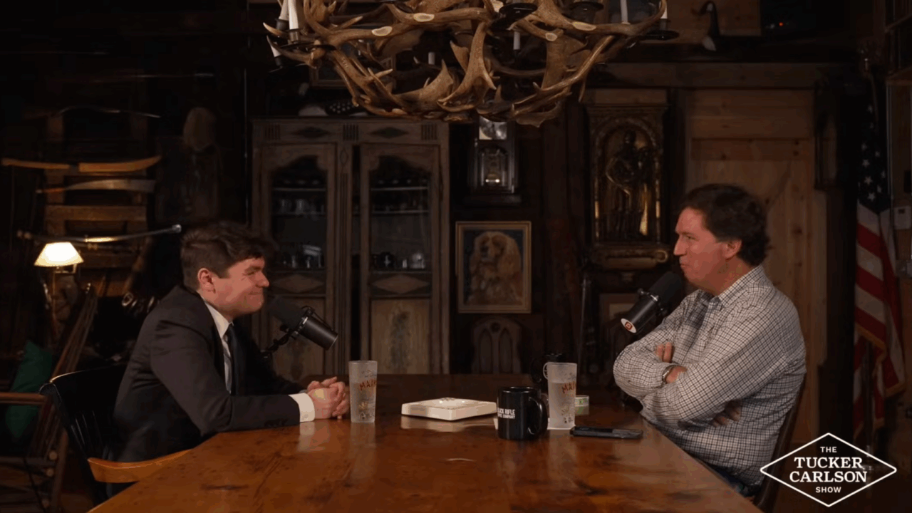 Nick Fuentes with Tucker Carlson
