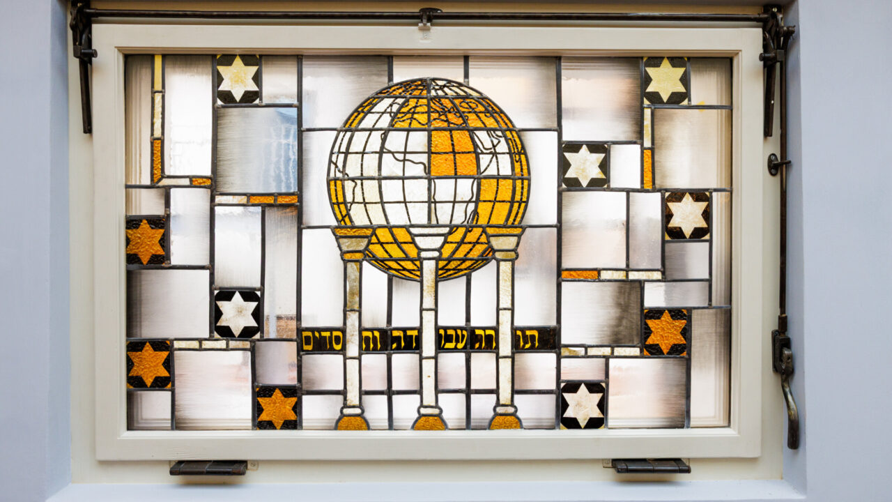 Stained glass mural