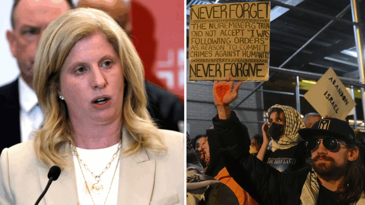 NYPD commissioner Tisch and protestors