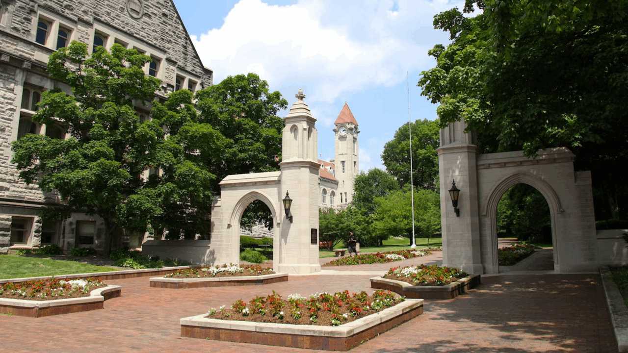 Gates on the campus of Indiana University