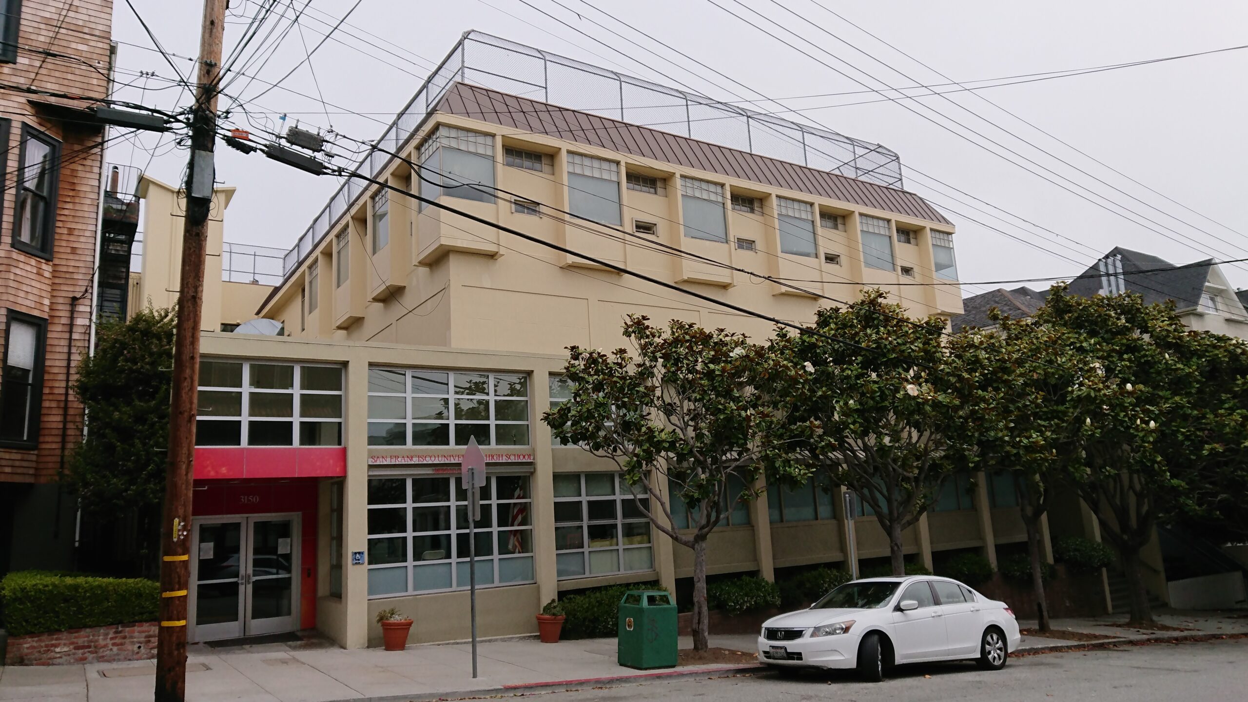 exterior of University High School
