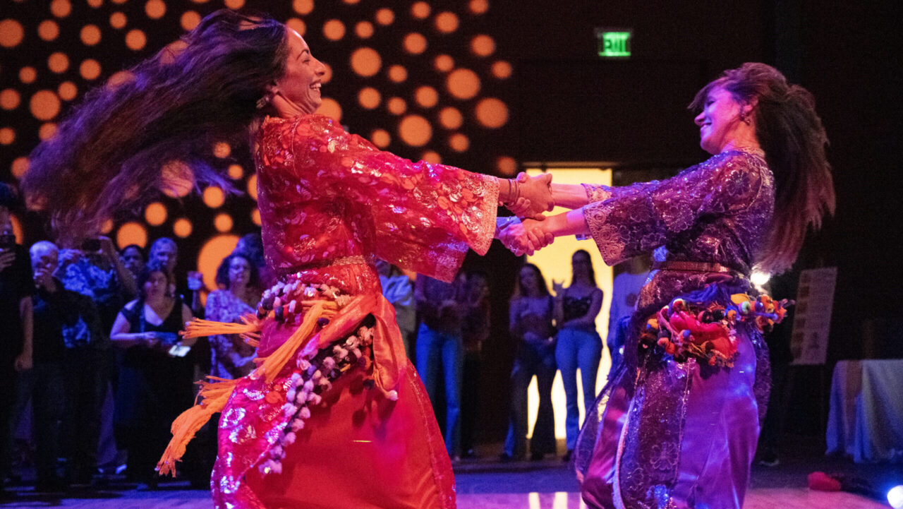Women dancing at Mimouna