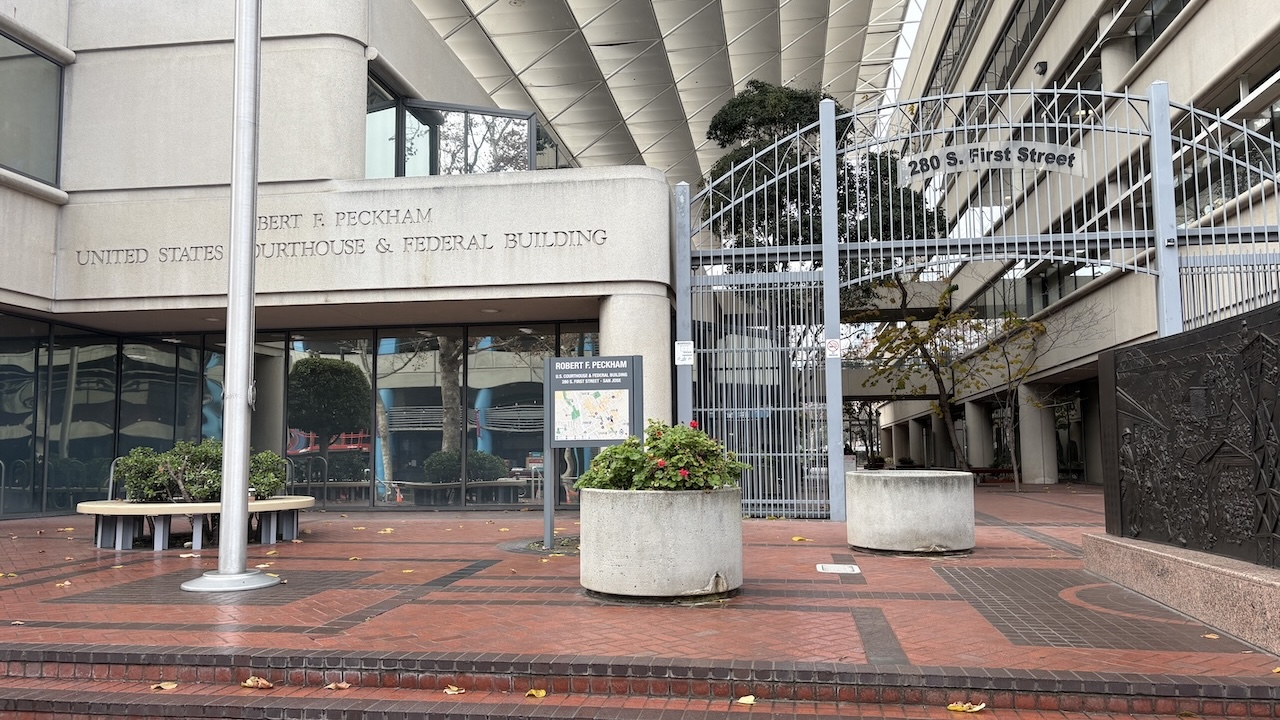 A U.S. District Court judge heard oral arguments for and against AB 715 on Dec. 17 inside the Robert F. Peckham federal building in San Jose. (Emma Goss/J. Staff)