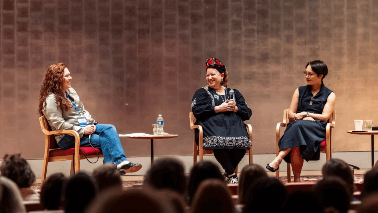 Gilly Segal, Rena Rossner, and rabbi Angela Buchdahl