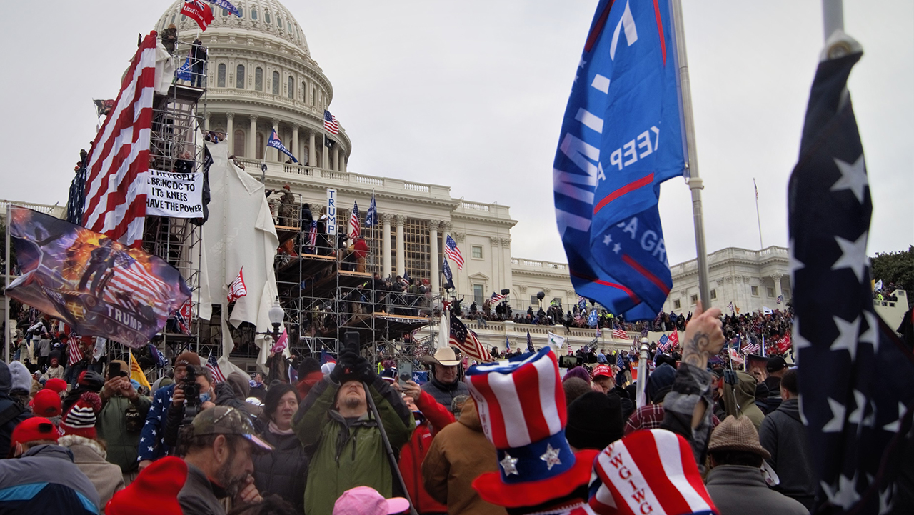 Supporters of Donald Trump storm the U.S. Capitol on Jan. 6, 2021. (Tyler Merbler via Wikimedia CC BY 2.0)