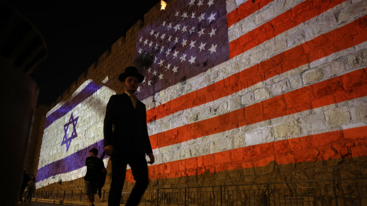U.S. and Israeli flags
