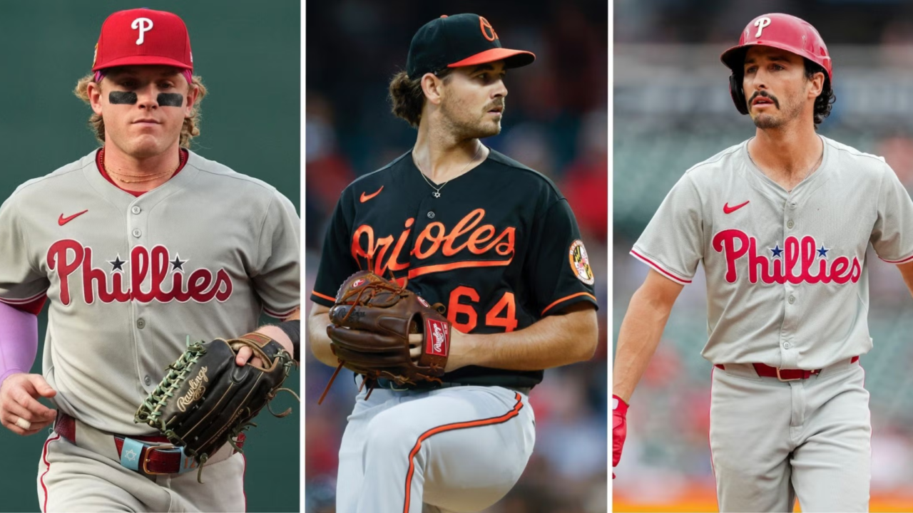 Harrison Bader, Dean Kremer and Garrett Stubbs