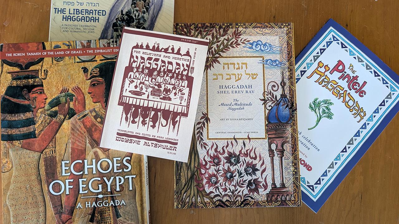 Five new haggadahs for 2026. (David A.M. Wilensky/J. Staff)