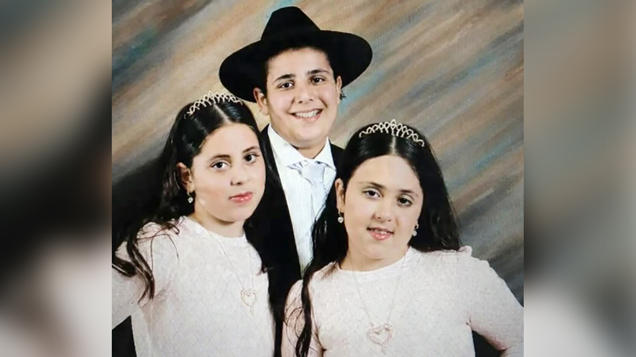 (From left) Avigail, 15, Yaakov, 16, and Sara, 13, were killed March 1, just before Purim, when a ballistic missile from Iran hit a synagogue in Beit Shemesh, Israel. (Courtesy)