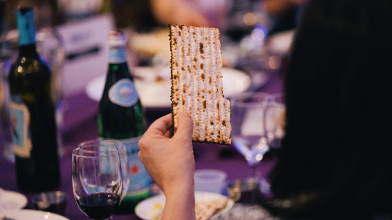 Seder table