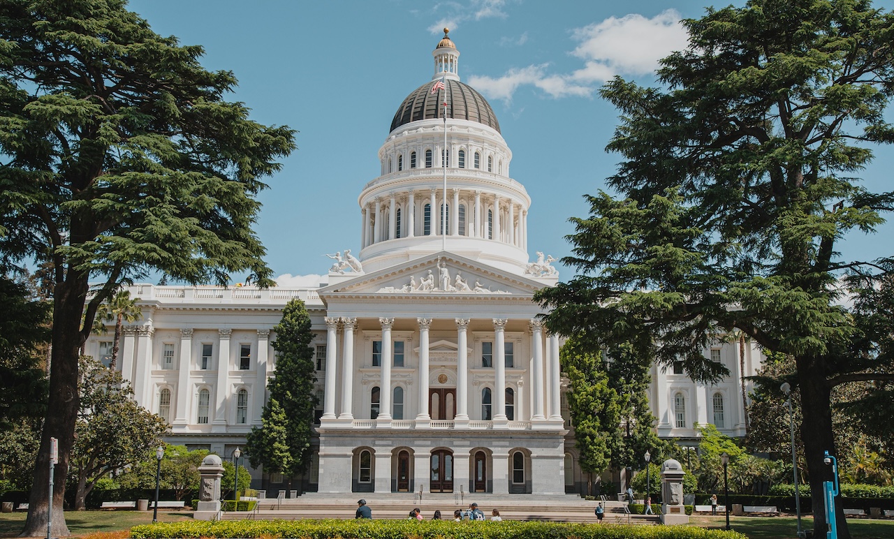 The California state Capitol building is seen in Sacramento, April 12, 2022. (Josh Hild via Pexels)