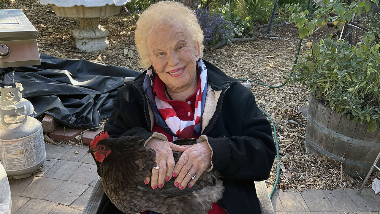 Winifred S. Davis on her daughter’s farm. She will become a bat mitzvah on May 2. (Courtesy)