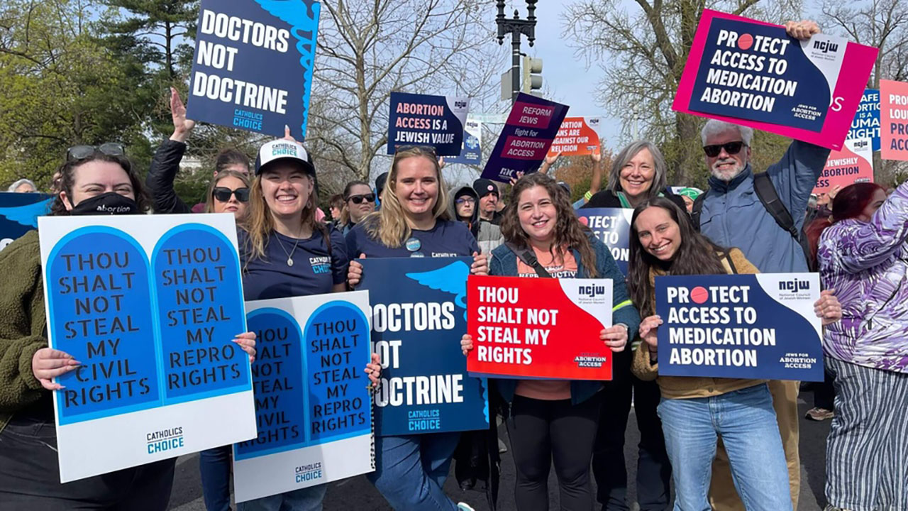 A pro-choice religious rally at the U.S. Supreme Court, April 2, 2025. (Courtesy of National Council of Jewish Women)