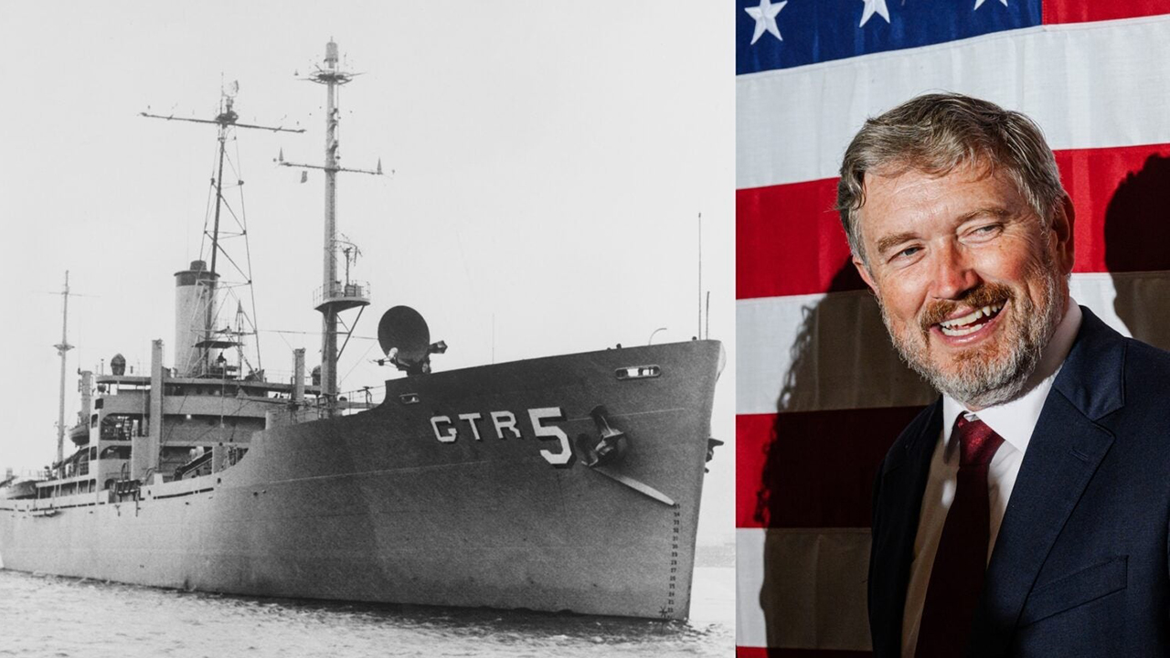 Rep. Thomas Massie has called for an investigation into what happened to the USS Liberty, which Israel mistakenly targeted in 1967. (Massie by John Cherry/Getty Images)