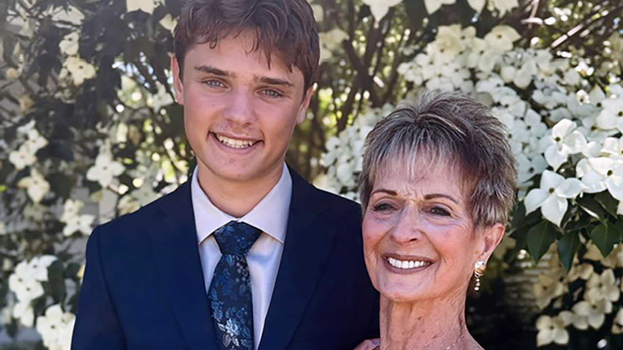 Elyse Feldman and her grandson, Garrett.