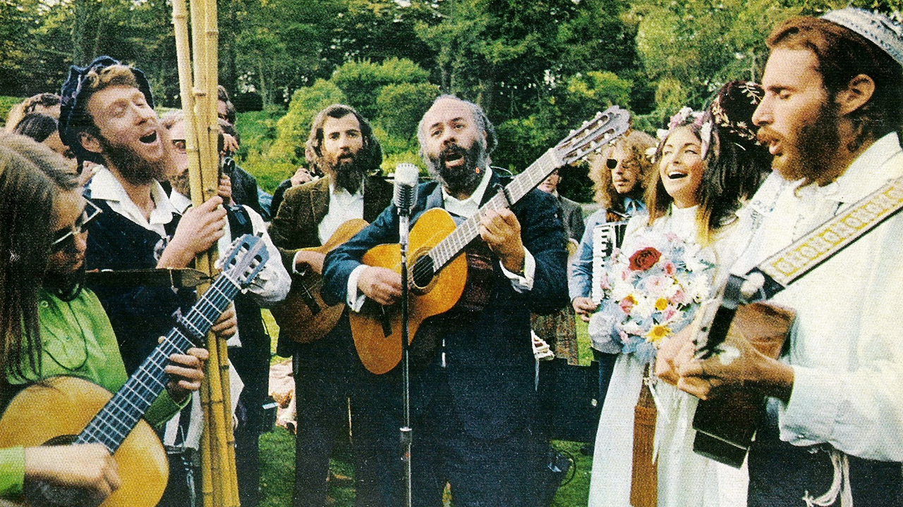 “The Darkest Light,” a new documentary premiering at the San Francisco Jewish Film Festival tells the complicated story of Rabbi Shlomo Carlebach (center). (Courtesy SFJFF)