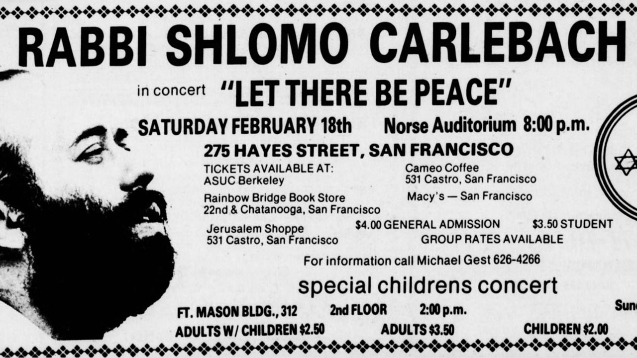 An ad from a February 1978 issue of the Jewish Bulletin, this publication's former name.